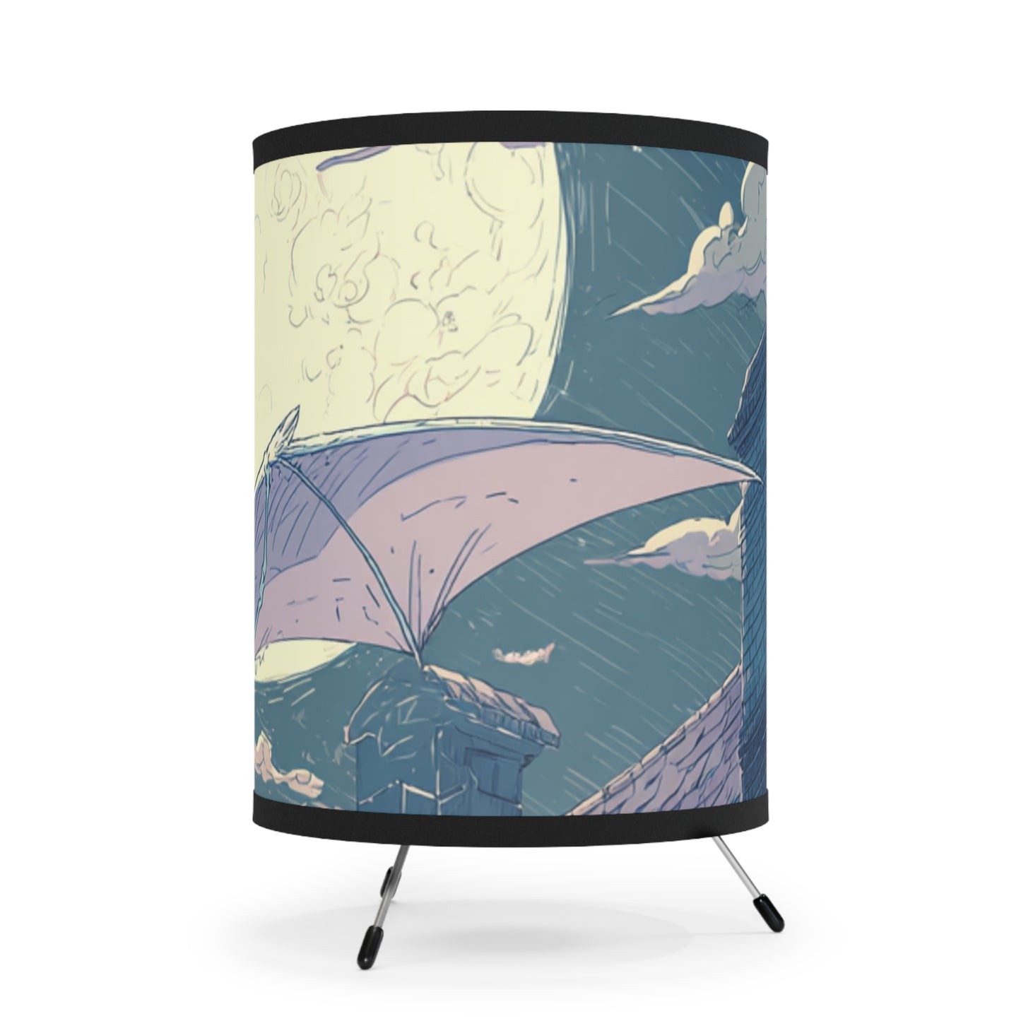 Cute Cat-Themed Tripod Lamp, Cozy Lighting, Home Décor, Cat Lover Gift, Unique Shade