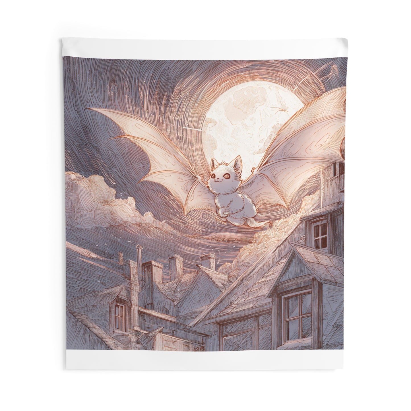 Whimsical Bat Wall Tapestry