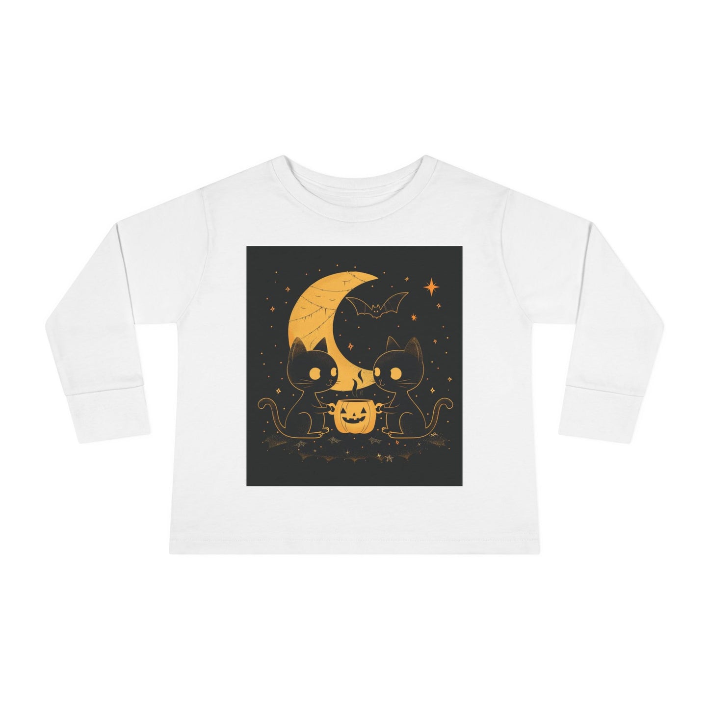 Adorable Toddler Halloween Tea Party Long Sleeve Tee