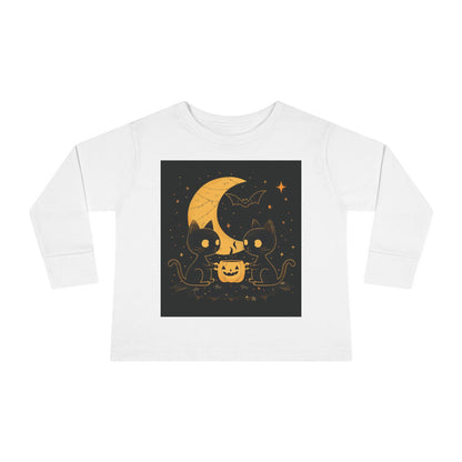 Adorable Toddler Halloween Tea Party Long Sleeve Tee