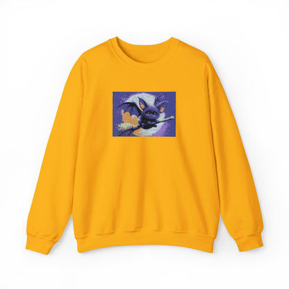 Cat Witch Flying Sweatshirt