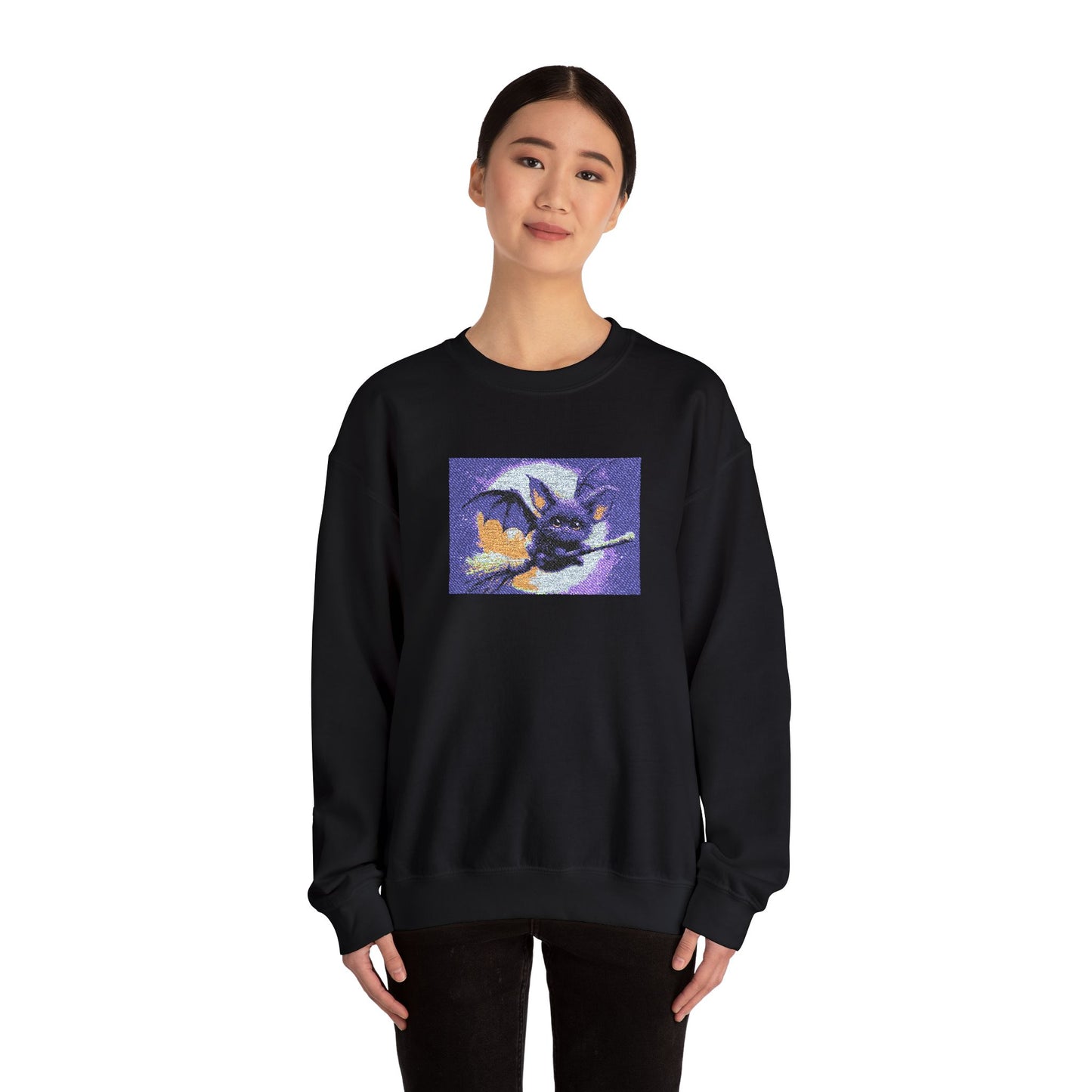 Cat Witch Flying Sweatshirt