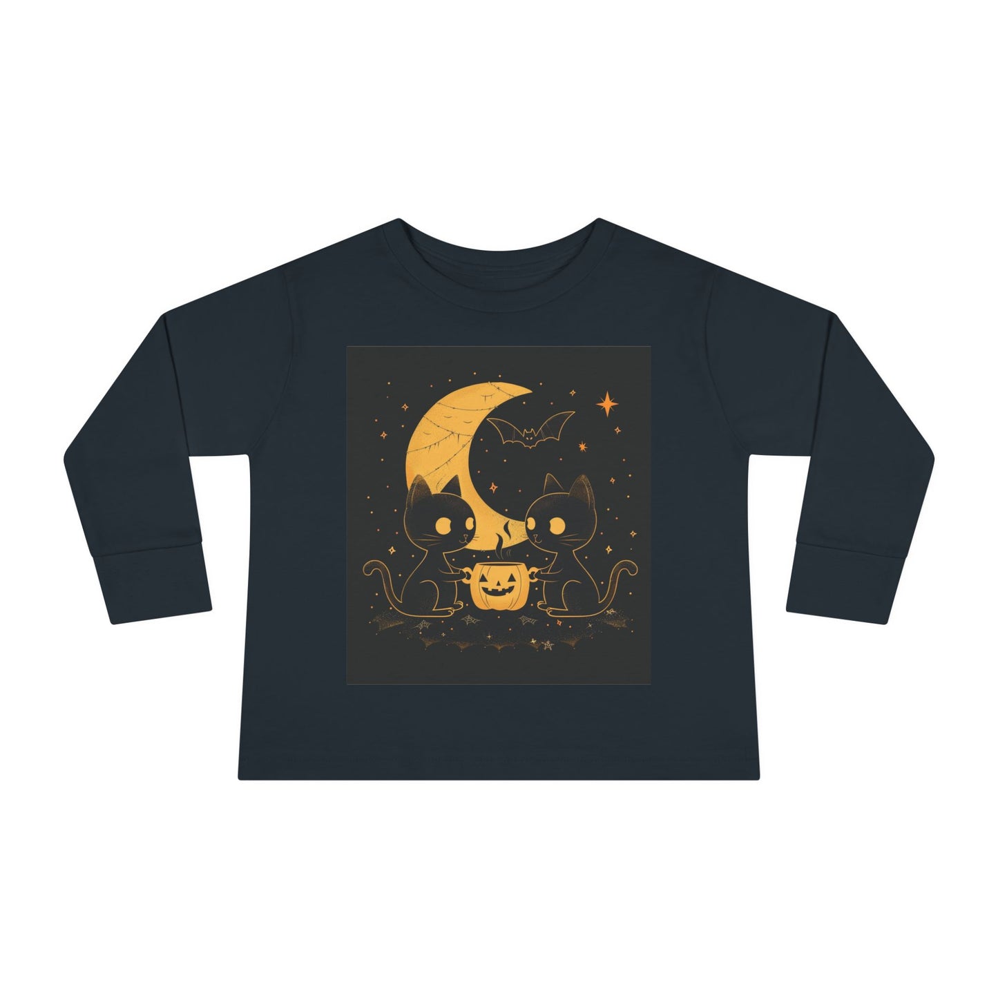 Adorable Toddler Halloween Tea Party Long Sleeve Tee