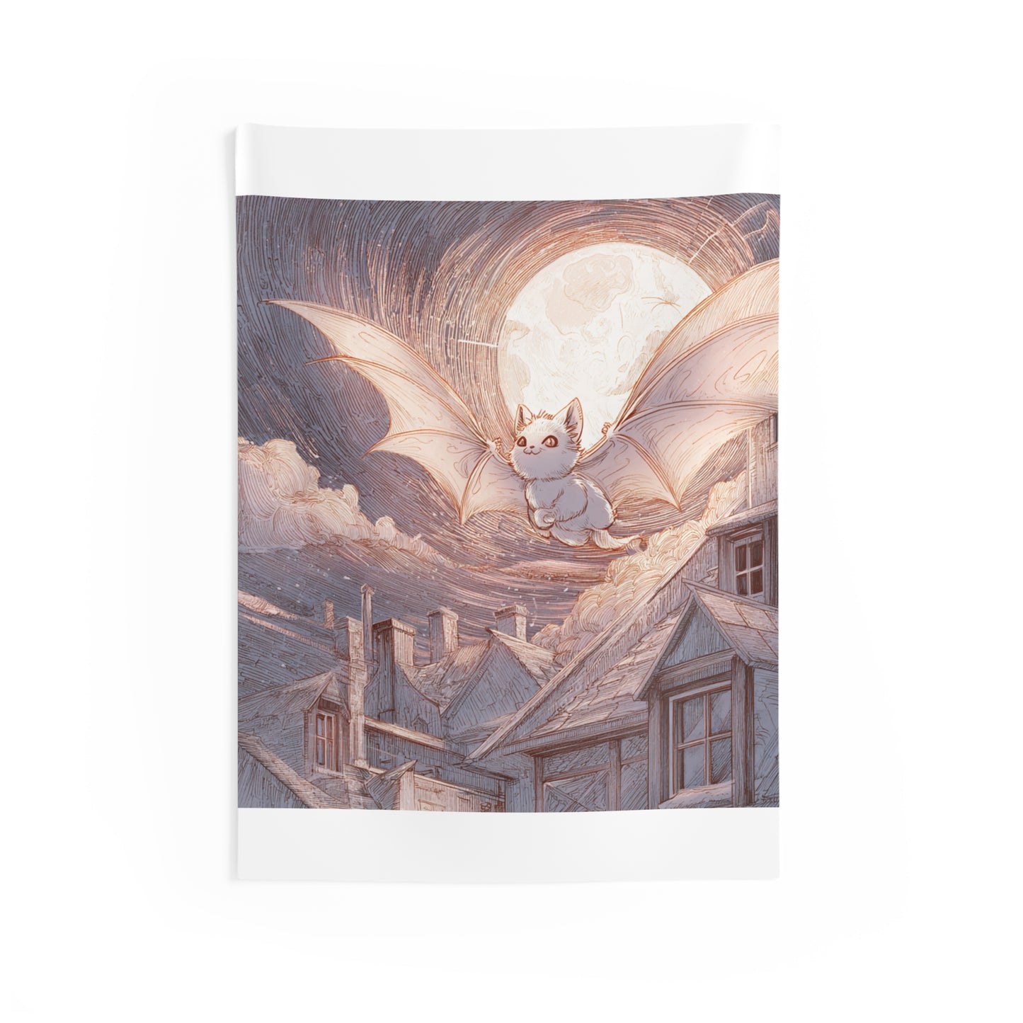 Whimsical Bat Wall Tapestry
