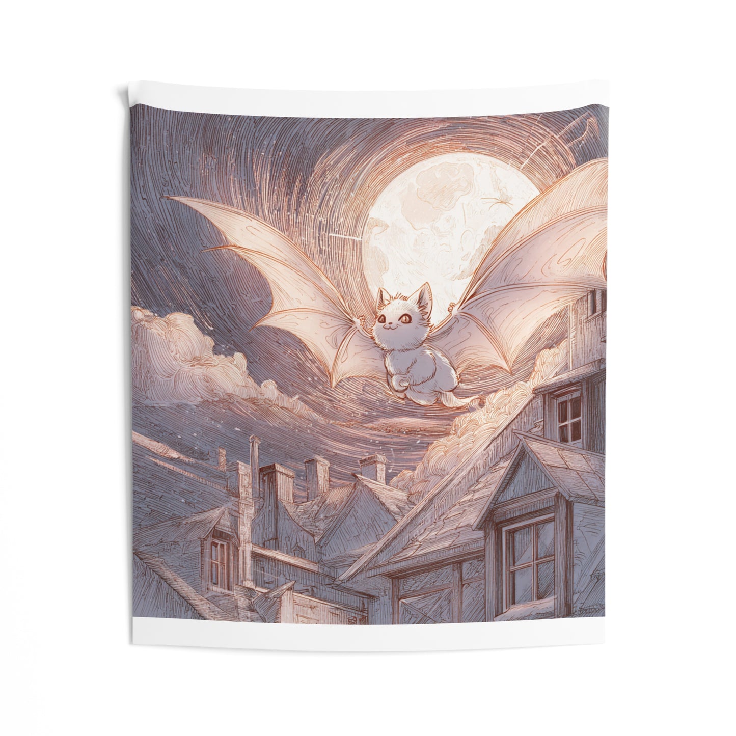 Whimsical Bat Wall Tapestry