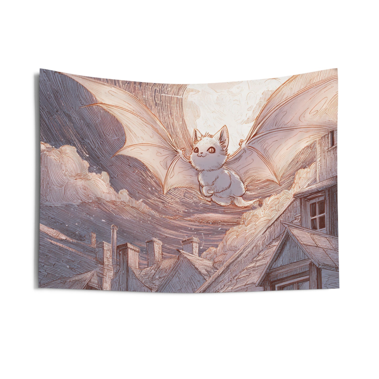 Whimsical Bat Wall Tapestry
