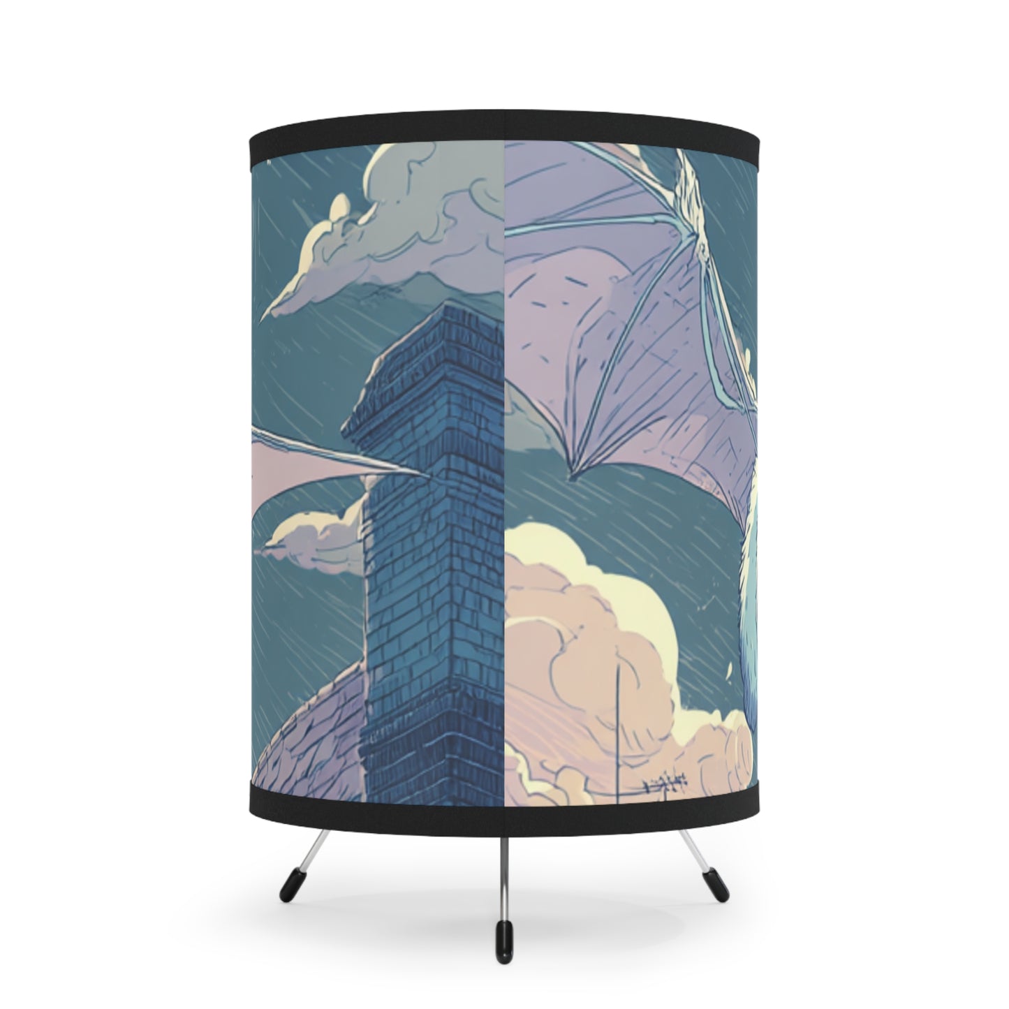Cute Cat-Themed Tripod Lamp, Cozy Lighting, Home Décor, Cat Lover Gift, Unique Shade