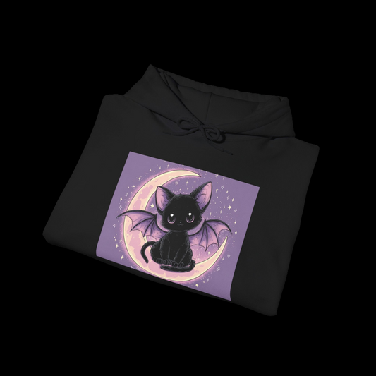 Moonlit Bat Cat Hoodie
