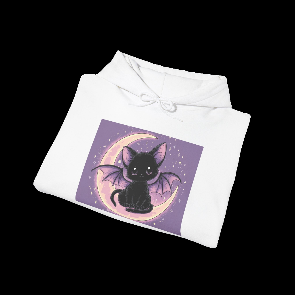 Moonlit Bat Cat Hoodie