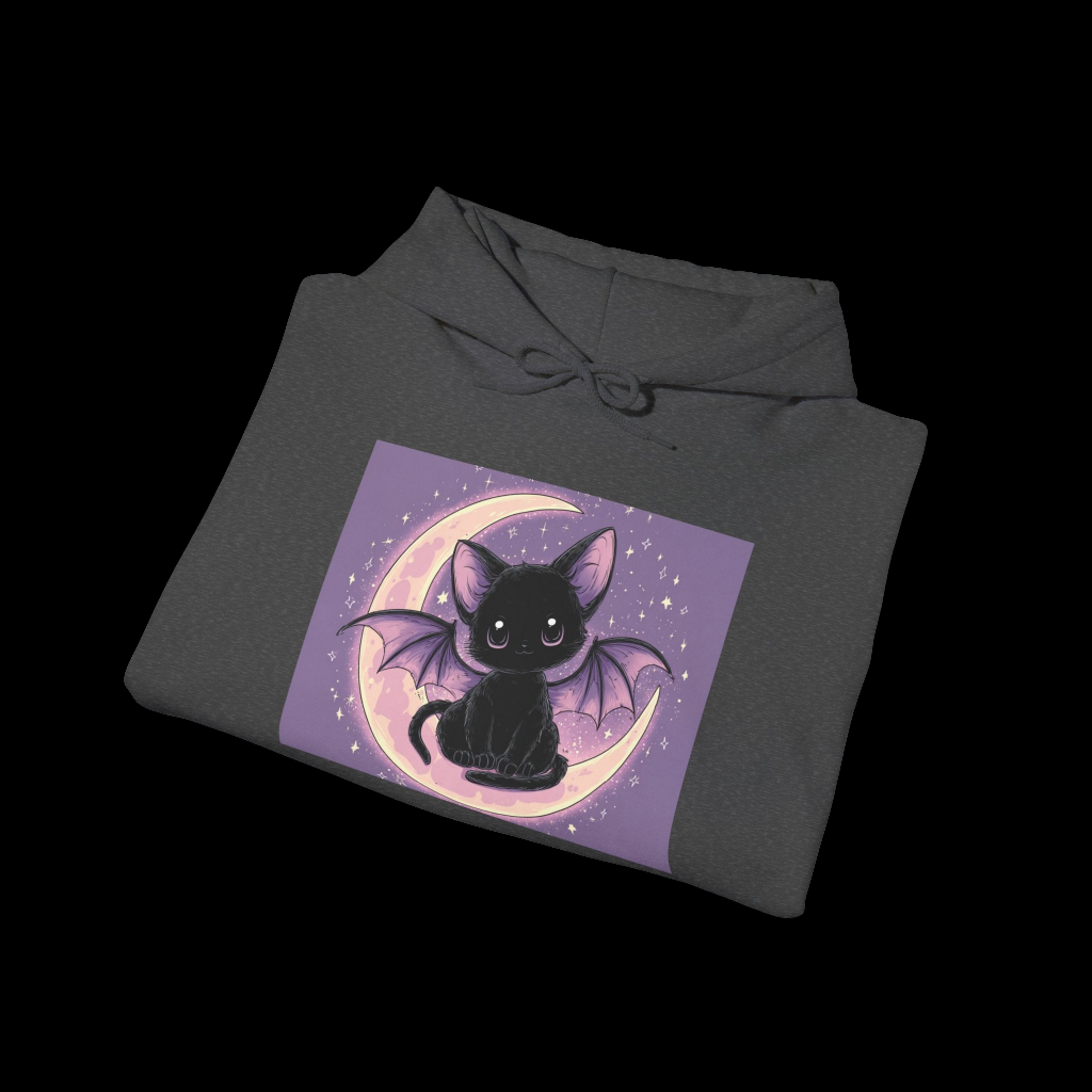 Moonlit Bat Cat Hoodie